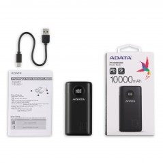 ADATA Power Bank 10000mAh AP10000QCD fekete külső akkumulátor
