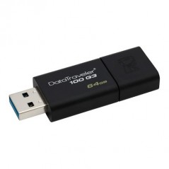 Kingston 64GB Data Traveler 100 Generation 3  USB 3.0 pendrive fekete 