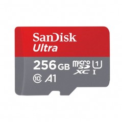 SanDisk MICROSD ULTRA® ANDROID 256GB, 120MB/s, A1, Class 10, UHS-I memóriakártya + adapter (186507)
