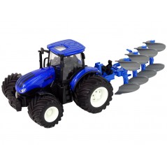 Korody Toys távirányítós traktor ekével, 2,4 GHz RTR, 1:24, kék